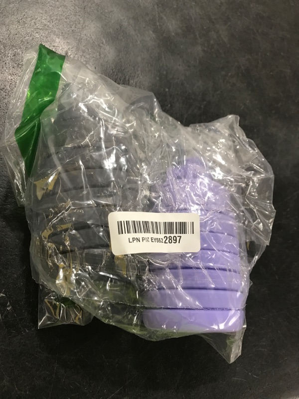 Photo 1 of YCTMALL Collapsible Water Bottles Two Pack Travel Sports Portable Sport Water Bottle comes with mountaineering Buckle 500ml silicone Water-proof camping water bottle (Purple and Grey Color)
