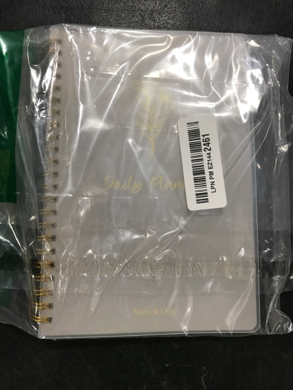 Photo 1 of Undated Daily planner, Simplified To Do List Notebook with Hourly Schedule, Easily Organize Your Daily Tasks and Agendas, 5.5" x 8.2" - Silver