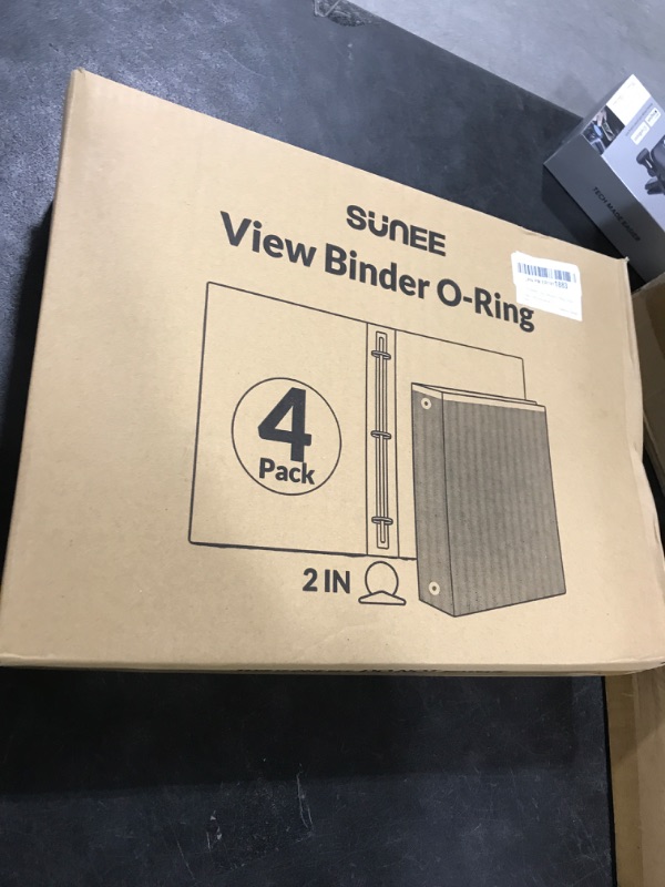 Photo 1 of SUNEE 3 Ring Binders 2 Inch 4 Pack, Clear View Binder Three Ring PVC-Free (Fit 8.5x11 Inches) for School or Office Supplies, Assorted Pastel