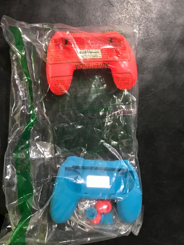 Photo 1 of FASTSNAIL Grips Compatible with Nintendo Switch for Joy Con & OLED Model for Joycon, Wear-resistant Handle Kit Compatible with Joy Cons Controllers for NS NES Games 2 Pack (Blue and Red)