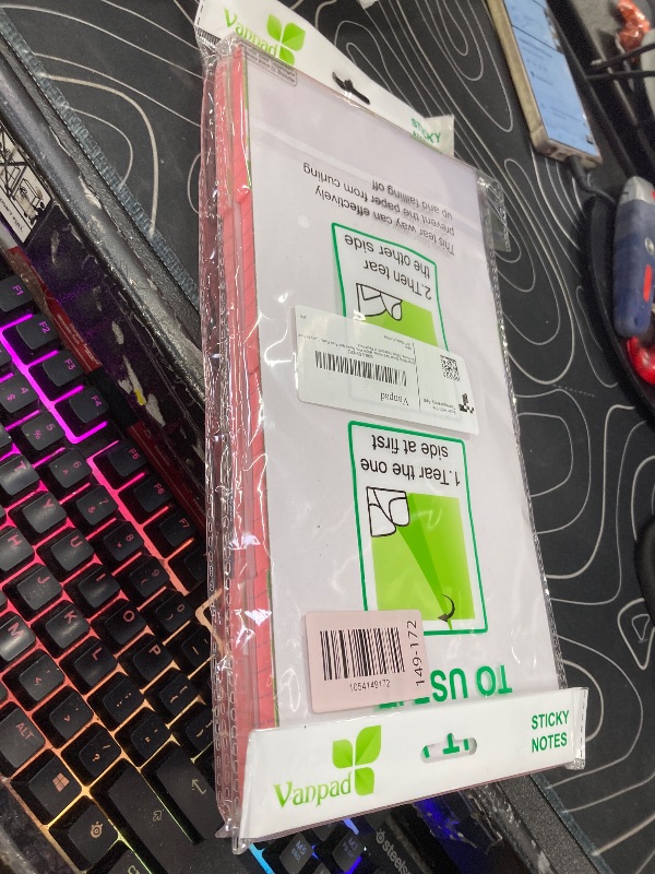 Photo 1 of *****2 piece*****Vanpad Lined Sticky Notes 3x3 Inches, Bright Pink Ruled Self-Stick Pads, Easy to Post for Home, Office, Notebook, 8 Pads/Pack