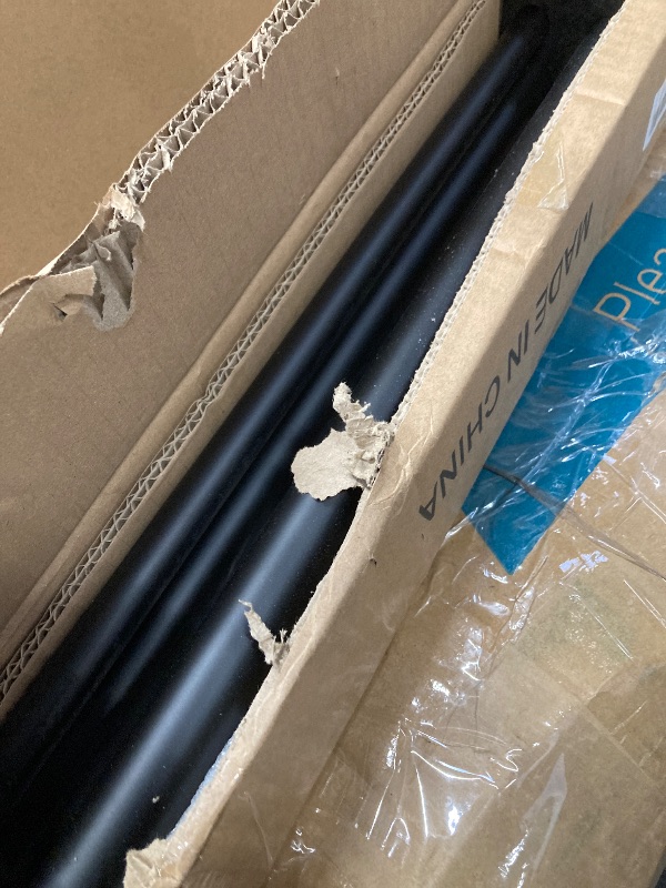 Photo 1 of 1 Inch Modern Double Window Curtain Rods,72-144 Inch Adjustable Telescoping Heavy Duty Stylish Drapery Rods Decorative Solid Square Allufer Finials for Dual Curtain Rod Window Treatment,Matte Black