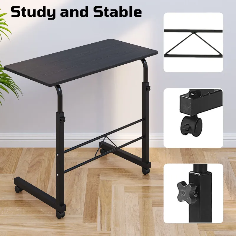 Photo 1 of Ktaxon Adjustable Laptop Table Stand Computer Desk Sofa Side Bed Tray Rolling Black