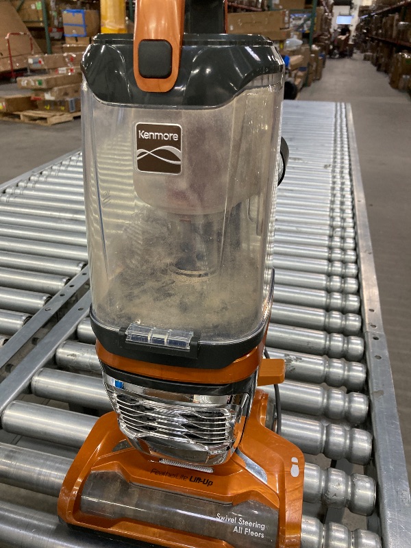 Photo 1 of **PARTS ONLY/NEEDS CLEANING AND NOT WORKING PROPERLY***Kenmore DU4080 Featherlite Lift-Up Bagless Upright Vacuum 2-Motor Power Suction Lightweight Carpet Cleaner with HEPA Filter, 2 Cleaning Tools for Pet Hair, Hard Floor, Orange
