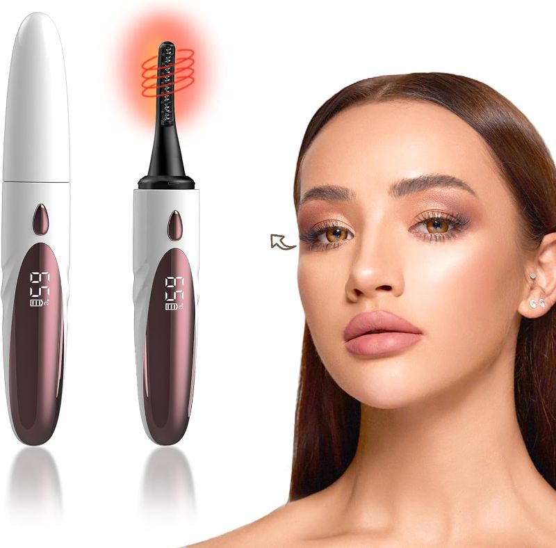 Photo 1 of
Heated Eyelash Curlers - Fast Heat up Within 10s, Electric Eyelash Curler with 4 Heating Modes, Rechargeable Electric Eyelash Curler, Heated Lash Curler for Makeup Tools with LED Display (White)