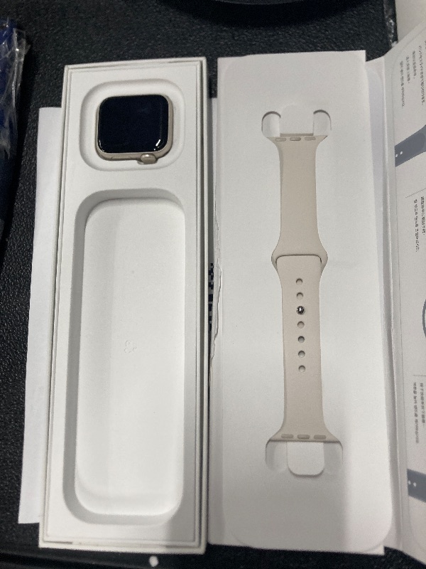 Photo 1 of **Missing charger** Apple Watch Series 10 [GPS 46mm case] Smartwatch with Jet Black Aluminum Case with Black Sport Band - M/L. Fitness Tracker, ECG App, Always-On Retina Display, Water Resistant