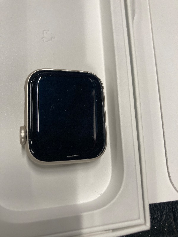 Photo 1 of **Missing charger** Apple Watch Series 10 [GPS 46mm case] Smartwatch with Jet Black Aluminum Case with Black Sport Band - M/L. Fitness Tracker, ECG App, Always-On Retina Display, Water Resistant