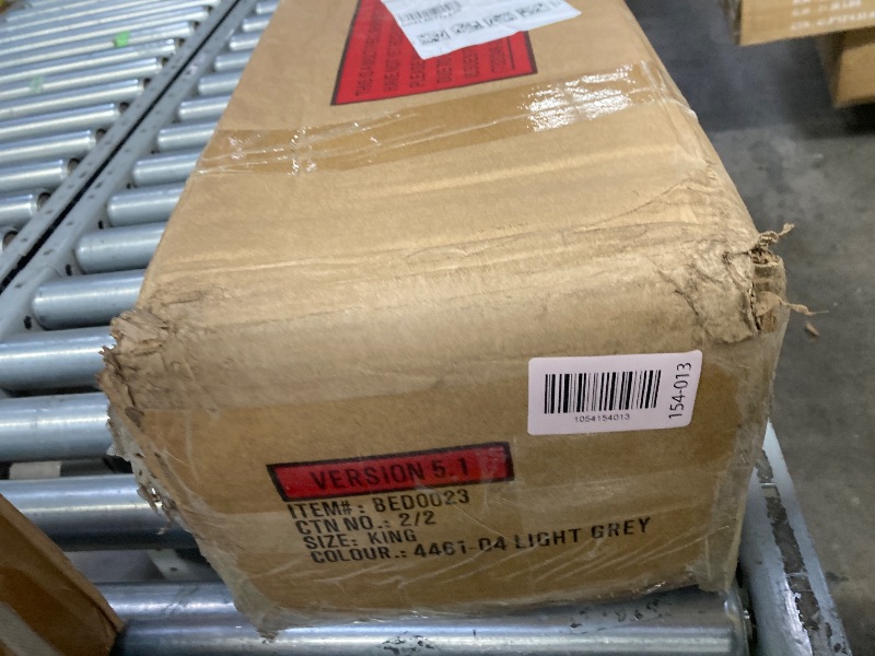 Photo 1 of ***Selling for Parts Only*** Full Upholstered Platform Bed Frame with 51" Tall Headboard- Button Tufted Cloth Bed- Wood Slat Support with Storage Space - No Box Spring Needed - Easy Assembly - Light Beige - OLIVER & SMITH Madison