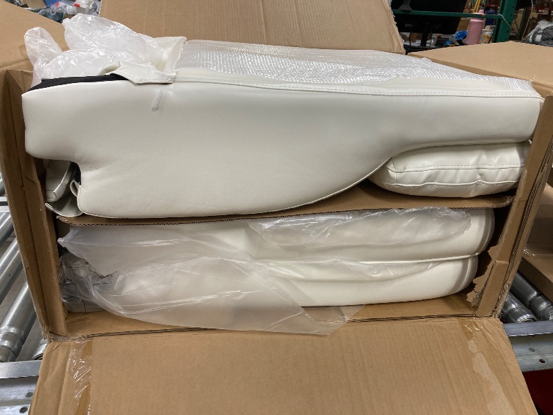 Photo 1 of ***BASE OF CHAIR IS MISSING***BOX 1 OF 2 ONLY***Adult Manual Recliner Chair with 360° Swivel, Faux Leather Reclining Sofa Rock, Adjustable Backrest and Footstool, Concealed Pull Lever, Modern Living Room Armchair, White***BASE OF CHAIR IS MISSING***BOX 1