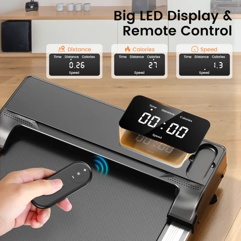 Photo 1 of Walking Pad with Incline,Patbrela 2.5 HP Under Desk Treadmill Small with LED Display &Remote Control,4 in 1 Incline Walking Pad 300 Lbs Portable Treadmill for Home Office