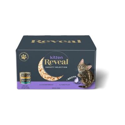 Photo 1 of ***BB 2/9/2026***Reveal Limited Ingredient Natural Grain Free, Chicken and Tuna in Broth Wet Food for Kitten Variety Pack, 2.47 Oz., Count of 8