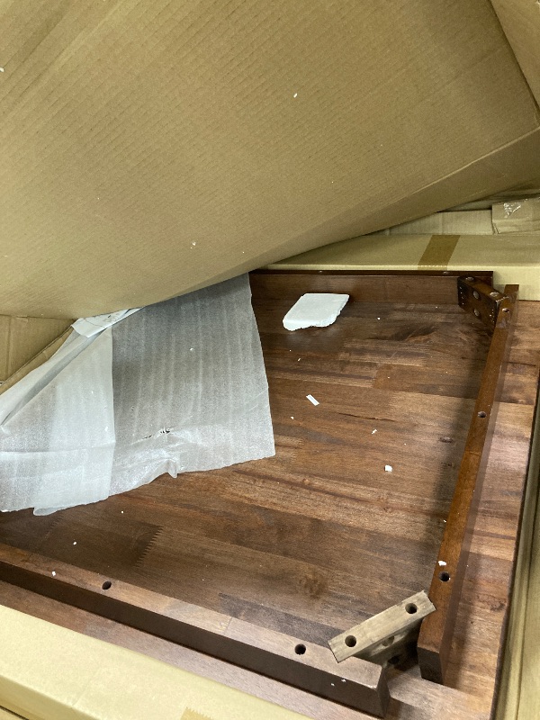 Photo 1 of **MISSING HARDWARE***KitchenSource.com 29.5 Walnut Brown Contemporary Square Dining Table