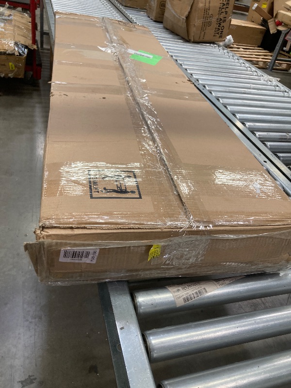 Photo 1 of Full/ QUEEN Size Bed Frame with Slatted Headboard, Solid Wood Platform ,No Box Spring Needed, Easy Assembly, Walnut