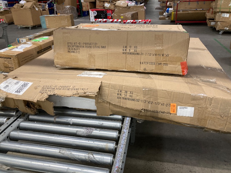 Photo 1 of 
Benjara EMI 47 Inch Dining Table, Oval Top, X Shaped Metal Frame, Finish, Navy Blue and Chrome