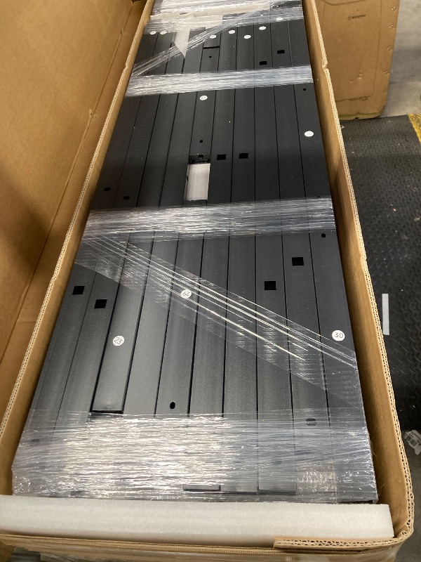 Photo 1 of ***(BOX 2 OF 2 -MISSING BOX #1 -SELLING AS IS )*** Bellemave Queen Loft Bed with Desk & Wardrobe, Heavy Duty Metal Loft Beds Frame with Storage Stairs, LED Loft Bed Queen Size with Charging Station & Safety Guardrails, Dark Wood Grain