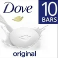 View 1 of 10 Pack 4.75oz Dove Beauty Bar White Original Moisturizing Cream Soap
