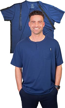 Photo 1 of MOYOAMA Post Surgery Shirts for Men – After Shoulder Surgery Shirts, Post Shoulder Surgery Shirts for Men, Broken Arm Shirt SIZE L