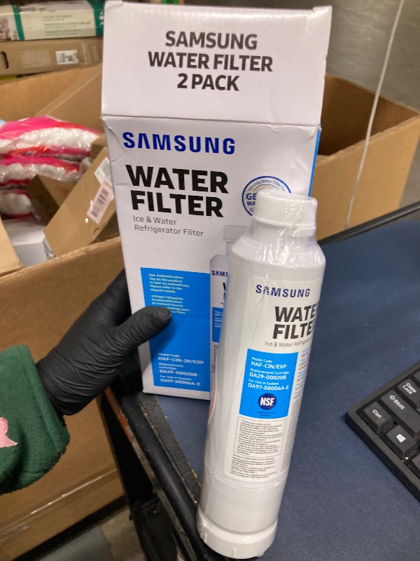 Photo 1 of ***only one pack***SAMSUNG Genuine Filters for Refrigerator Water and Ice, Carbon Block Filtration for Clean, Clear Drinking Water, DA29-00020B-2P, 1 