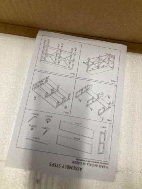 Photo 1 of ***REFEREBNCE***FATORRI Console Table for Entryway, Modern Entry Table with 3 Tier Shelves, Couch Tables Behind Sofa for Living Room (55 Inch, Dark Walnut)
