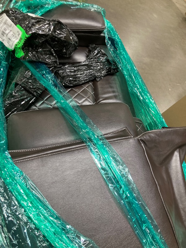 Photo 1 of ***PARTS ONLY SELLING AS IS*** Faux Leather Reclining Living Room Furniture Set, Included Single Recliner Chair and Manual Loveseat Sofa, Brown   ***(SOME SCUFFS/SCRATCHES, NOT IN BOX, NOT IN ORIGINAL PACKAGING )***