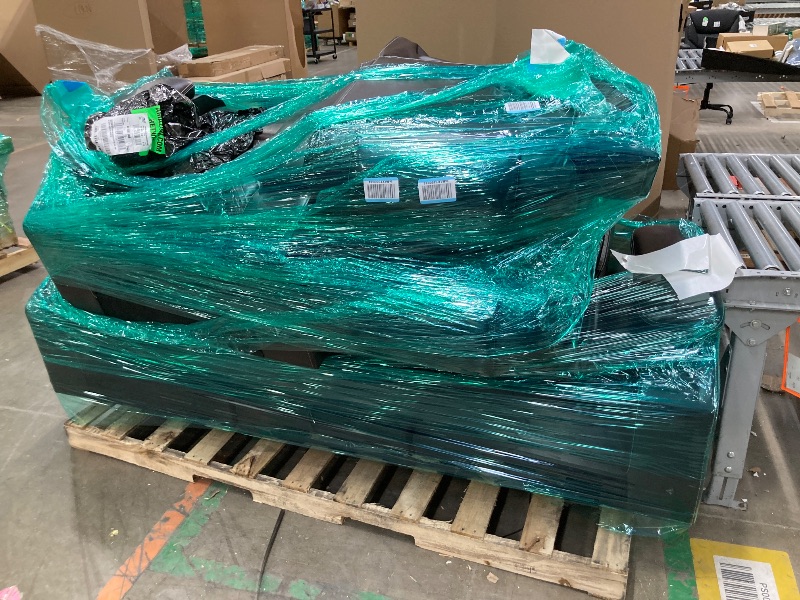 Photo 1 of ***PARTS ONLY SELLING AS IS*** Faux Leather Reclining Living Room Furniture Set, Included Single Recliner Chair and Manual Loveseat Sofa, Brown   ***(SOME SCUFFS/SCRATCHES, NOT IN BOX, NOT IN ORIGINAL PACKAGING )***