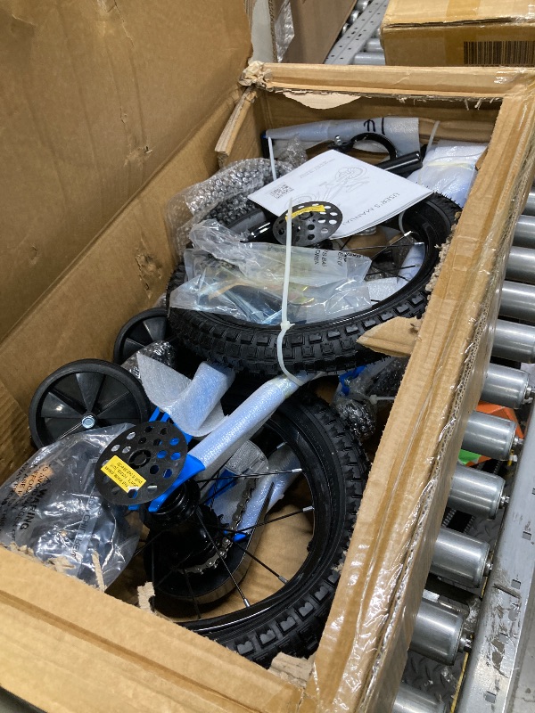 Photo 1 of ***DAMAGED, SELLING AS PARTS ONLY*** Naipo 14 Inch Kids Bike Girls and Boys Blue Bike with Removable Training Wheels