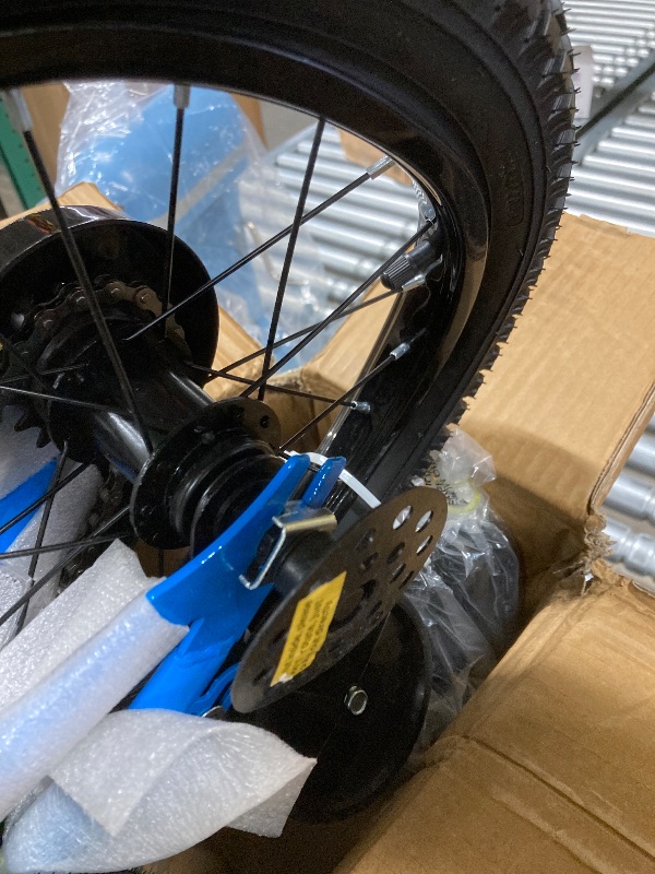Photo 1 of ***DAMAGED, SELLING AS PARTS ONLY*** Naipo 14 Inch Kids Bike Girls and Boys Blue Bike with Removable Training Wheels