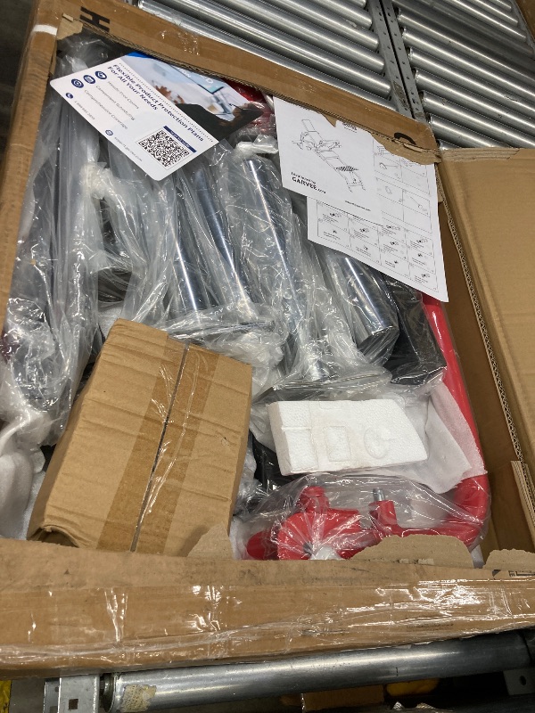 Photo 1 of ***BOX 2 OF 2 MISSING BOX 1 OF 2 -SELLING AS IS PARTS ONLY*** 
Hip Thrust Machine, 900LBS Capacity Glute Machine with Adjustable Footboard & Weight Holder, Heavy Duty Home Gym Equipment for Gluteus Building, Butt Shaping and Strength Training  ***(BOX RIP