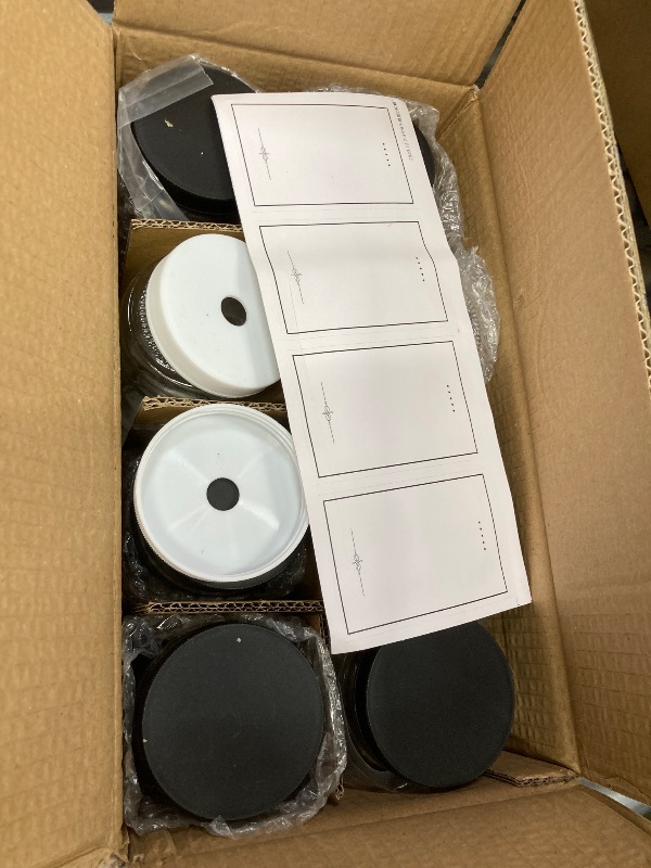 View 2 of [ 8 Pack ] Glass Juicing Bottles with 2 Straws & 2 Lids w Hole- 16 OZ Travel Drinking Jars, Water Cups with Black Airtight Lids, Reusable Tall Mason Jar for Juice, Bubble Tea, Smoothie, Tea, Kombucha