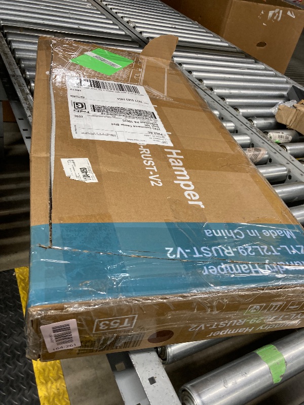 Photo 1 of edx Laundry Hamper with 2 Pull-Out Removable Laundry Bags Clothes Sorter with Shelf and Wheels(Adjustable feet), 2 x 11.2 Gallons (42.5 Liters) for Laundry Rooms, Bathrooms and Dorms