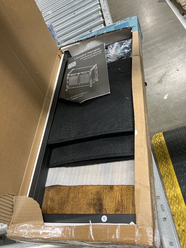 Photo 1 of edx Laundry Hamper with 2 Pull-Out Removable Laundry Bags Clothes Sorter with Shelf and Wheels(Adjustable feet), 2 x 11.2 Gallons (42.5 Liters) for Laundry Rooms, Bathrooms and Dorms