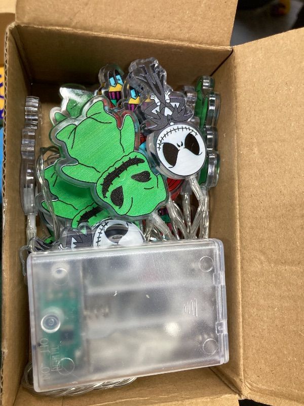 Photo 1 of 10Ft 20 LED Battery Operated Christmas Lights with Timer for Night Before Christmas Decorations Outdoor Christmas Halloween Lights for Home Holiday Theme Party