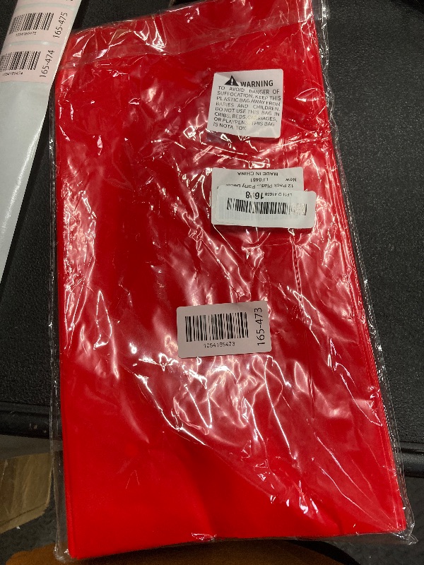 Photo 1 of 12 Pack Plastic Table Runner 14 X 108inch Red Christmas Long Wedding Table Runners Disposable Red Table Runner for Dinner Table Decorations for Wedding Graduation Birthday Party Decor