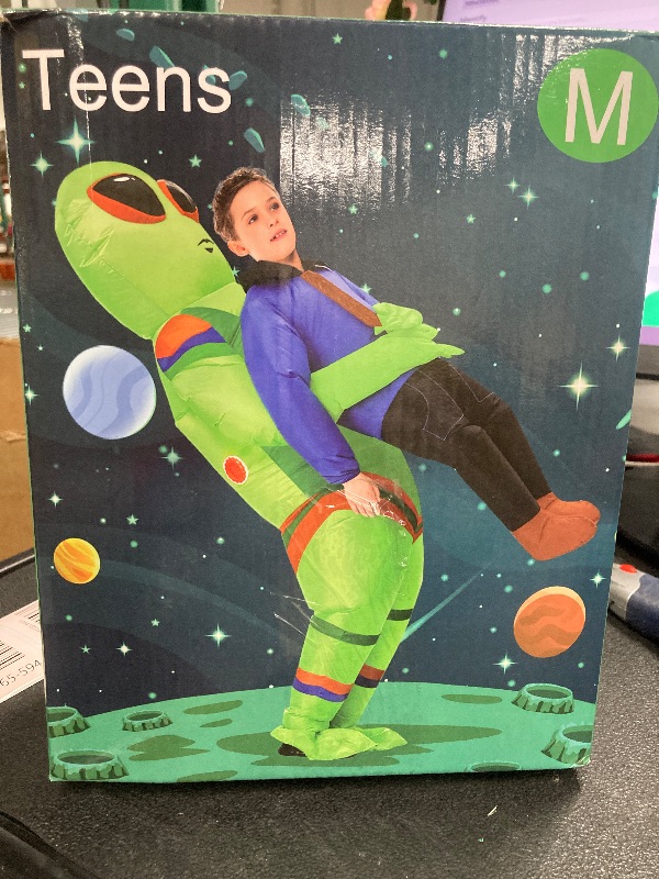 Photo 1 of *****PHOTO SIMILAR*****POTOTA Inflatable Alien Costume for Teens, Halloween Alien Abduction Blow Up Costume, Funny Easter Role Play