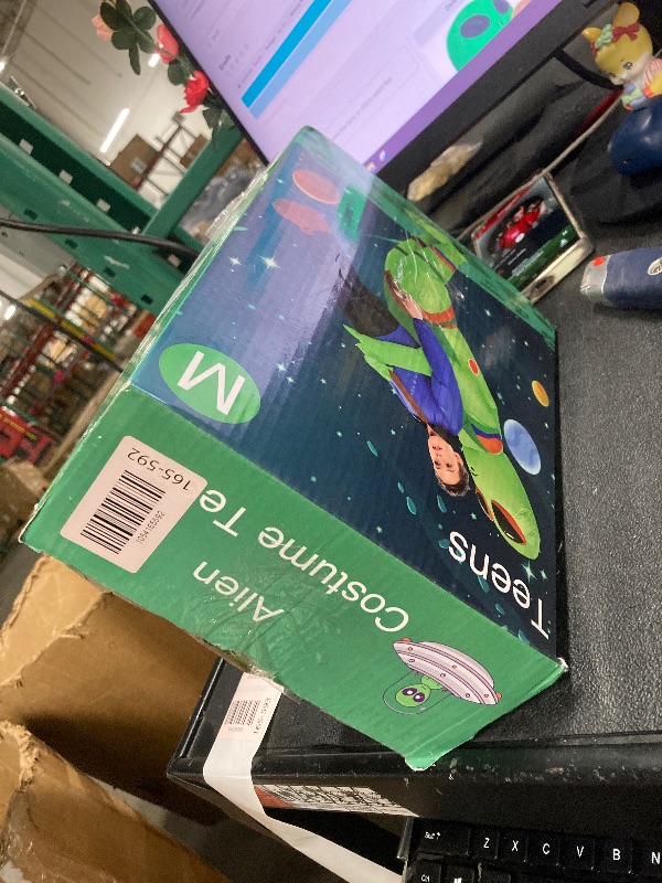 Photo 1 of *****PHOTO SIMILAR*****POTOTA Inflatable Alien Costume for Teens, Halloween Alien Abduction Blow Up Costume, Funny Easter Role Play