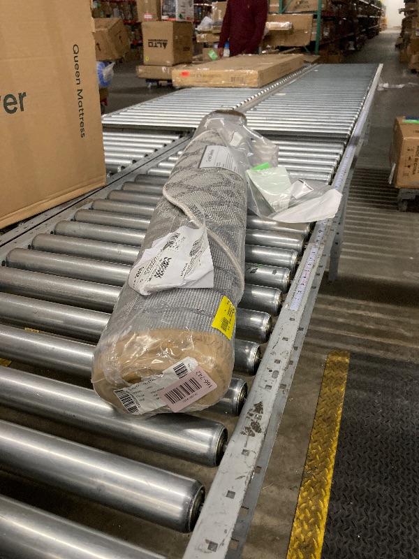 Photo 1 of *****OVAL CARPET*****CAMILSON Crystal Grey Area Rug 5 X7 Oval Boho for Living Room Bedroom Dining Room Grey / Cream Indoor Area Rugs
