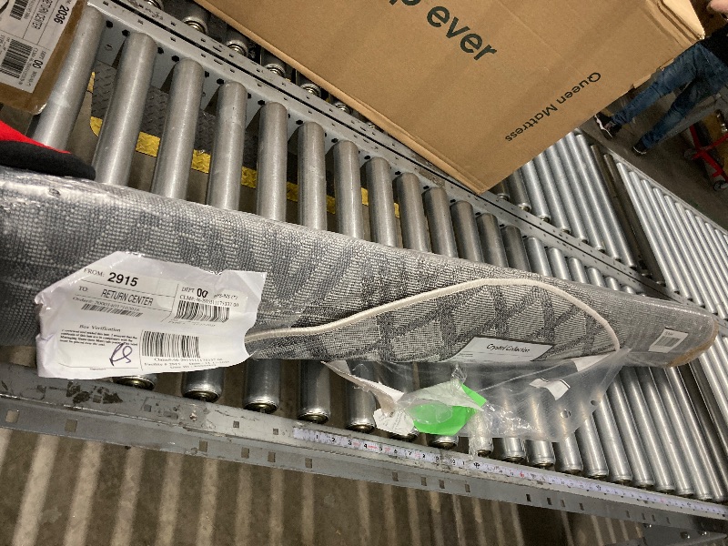 Photo 1 of *****OVAL CARPET*****CAMILSON Crystal Grey Area Rug 5 X7 Oval Boho for Living Room Bedroom Dining Room Grey / Cream Indoor Area Rugs
