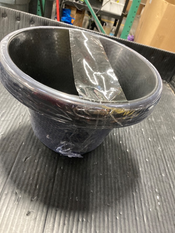 Photo 1 of ***MISSING THE SAUCERS***Quarut 12 Inch Pots for Plants,4 Pack Large Flower Pots with Drainage Hole. Modern Planters for Indoor Outdoor Plants,Decorative Resin Garden Pots Brown***MISSING THE SAUCERS***