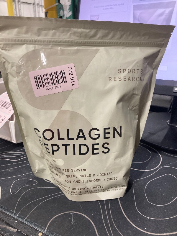 Photo 1 of ***** EXP 02/2030******Sports Research Collagen Peptides - Hydrolyzed Type 1 & 3 Collagen Powder Protein Supplement for Healthy Skin, Nails, & Joints - Easy Mixing Vital Nutrients & Proteins, Collagen for Women & Men