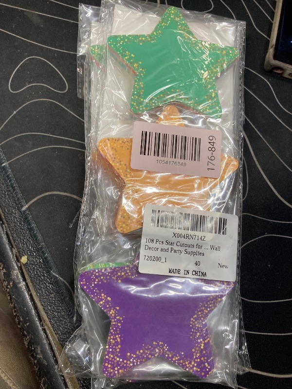 Photo 1 of ******2 PIECE*****108 Pcs Star Cutouts for Bulletin Board Decorations, 3.5 Inch Colorful Paper Stars for Teacher Bulletin Board Decorations Classroom, DIY Crafts, School Chalkboard Wall Decor and Party Supplies