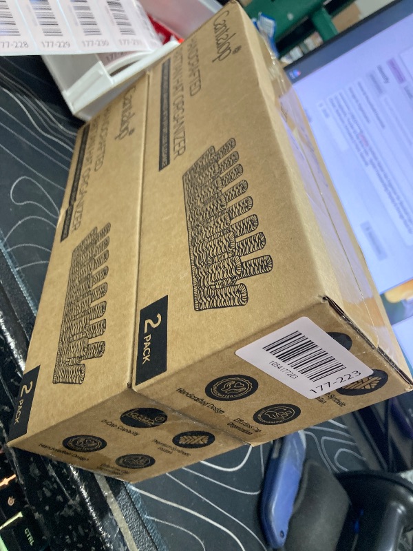 Photo 1 of ********** 2 PIECE*****Cantalop Synthetic Rattan Hat Organizer for Baseball Caps – Holds 14 Snapbacks, Trucker & Flat Brim Hats – Stylish Freestanding Display & Storage Rack for Closet, Bedroom, Entryway (2-Pack, Natural)