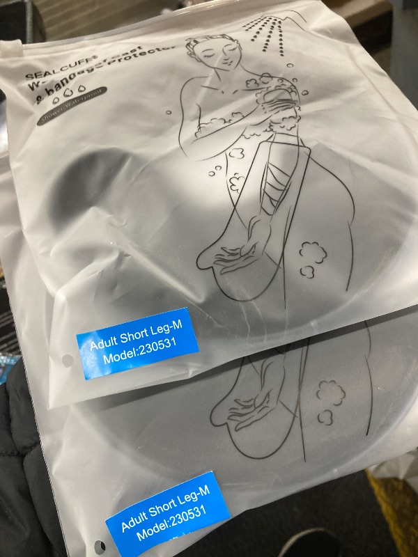 Photo 1 of ++2 pack++SEALCUFF Cast Covers for Shower Leg Adult, Waterproof Cast Protector Cover for Broken Leg Ankle Foot, Reusable Cast Bag for Showering, Non Slip Transparent Protectors for Bandage Wounds Burns