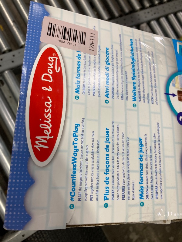 Photo 1 of ***DAMAGED SELLING AS PARTS ONLY*** Melissa & Doug Cool Scoops Ice Creamery, Wooden Ice Cream Shop & Counter with Play Food & Play Kitchen Accessories, Preschool Learning Toys for Girls & Boys 3+ - FSC Certified