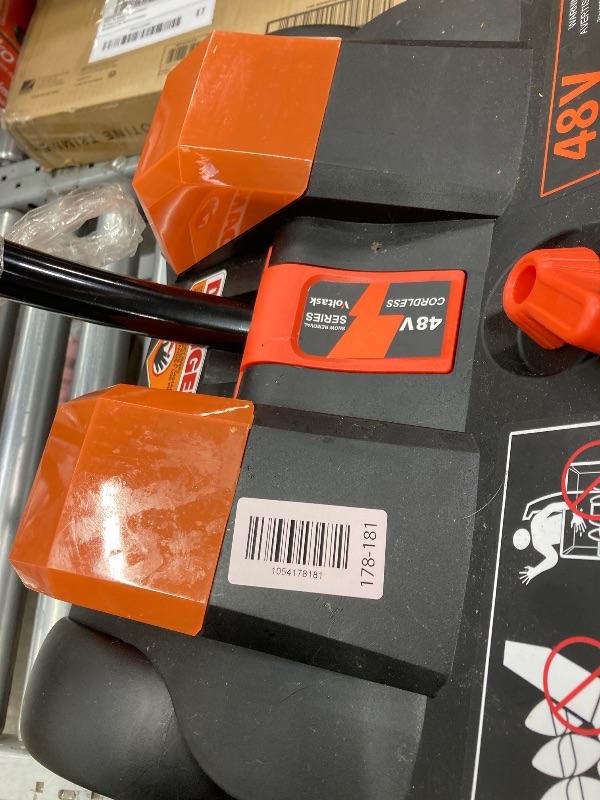 Photo 1 of ***(MISSING PARTS -SELLING AS IS )*** VOLTASK 48V 16-inch Cordless Snow Shovel with Wheels,Electric Snow Blower with LED Lights, 2 Batteries & Dual Quick Charger Included for Driveway   ***SOME SCUFFS/SCRATCHES, NOT N BOX/NO PACKAGING***