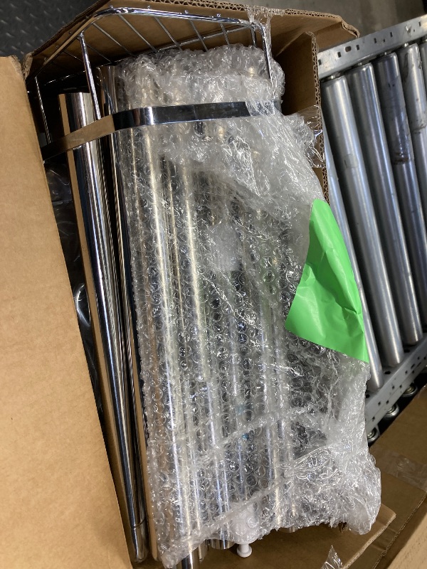 Photo 1 of  Shower Caddy Tension Pole, Stainless Steel Corner Shower Organizer, Sliver