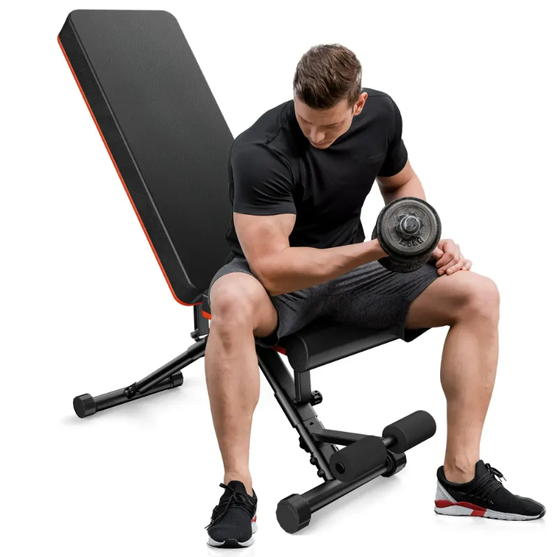 Photo 1 of Adjustable Weight Bench, Support Up to 795lbs, Foldable Weight Bench for Full Body, Home Gym Fitness Strength Training, Black