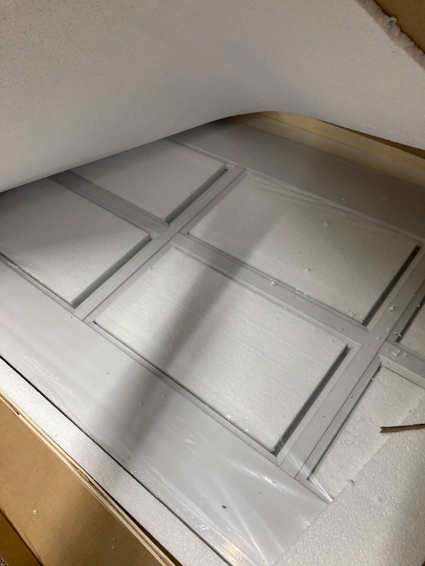 View 2 of (24" x 2) x 80" Clear Glass French Interior Door Slab, 10-Lite Glass Pantry Door for Bathroom Laundry Closet Pocket, Solid Core Pre-Assembled Panel Without Hardware, White