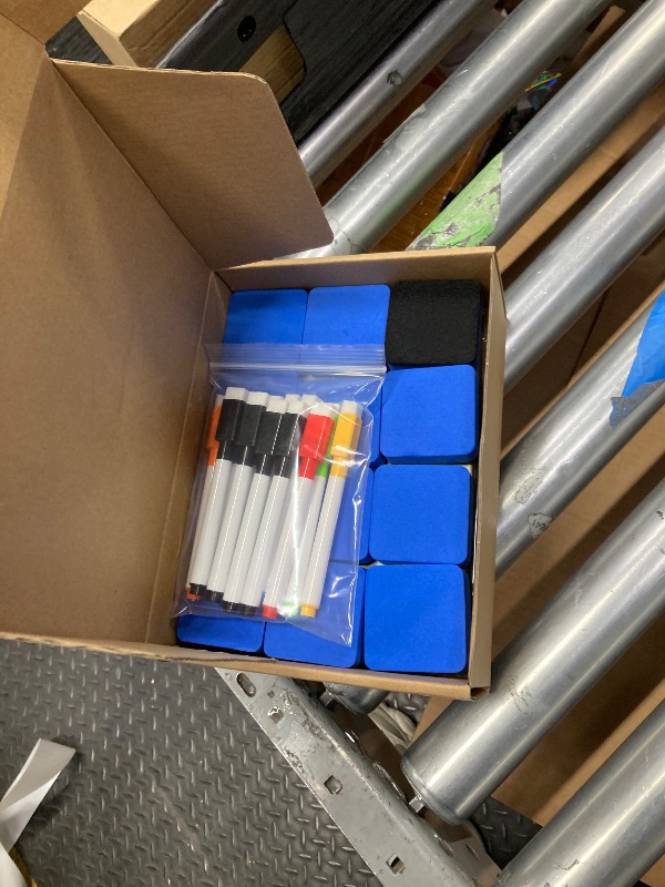 Photo 1 of 12 Pack Dry Erase Boards, 5"x7" Double Sided Easel Small Whiteboards with Lines for Kids, Students, Education Teacher Classroom, Mini Portable Drawing Learning White Boards with 12 Makers, 12 Erasers