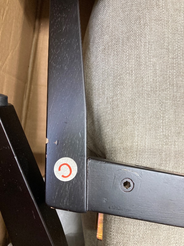 View 5 of ***IT HAS A BROKEN LEG***Christopher Knight Home Audrey Modern Fabric Upholstered Accent Chair, Living Room Low Profile Fabric Armchair, Wooden Comfy Reading Chair, Soft Seating Single Lounge Sofa, Khaki***IT HAS A BROKEN LEG**