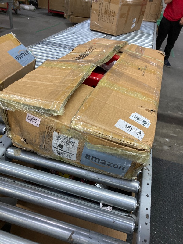 Photo 1 of 2 Ton Folding Hydraulic Engine Hoist with Load Leveler 44 LBS Capacity Heavy Duty Cherry Picker 6 Swivel Wheels&Hydraulic Pump Adjustable Boom (0.5T-2T) for Garage Workshop Warehouse Red